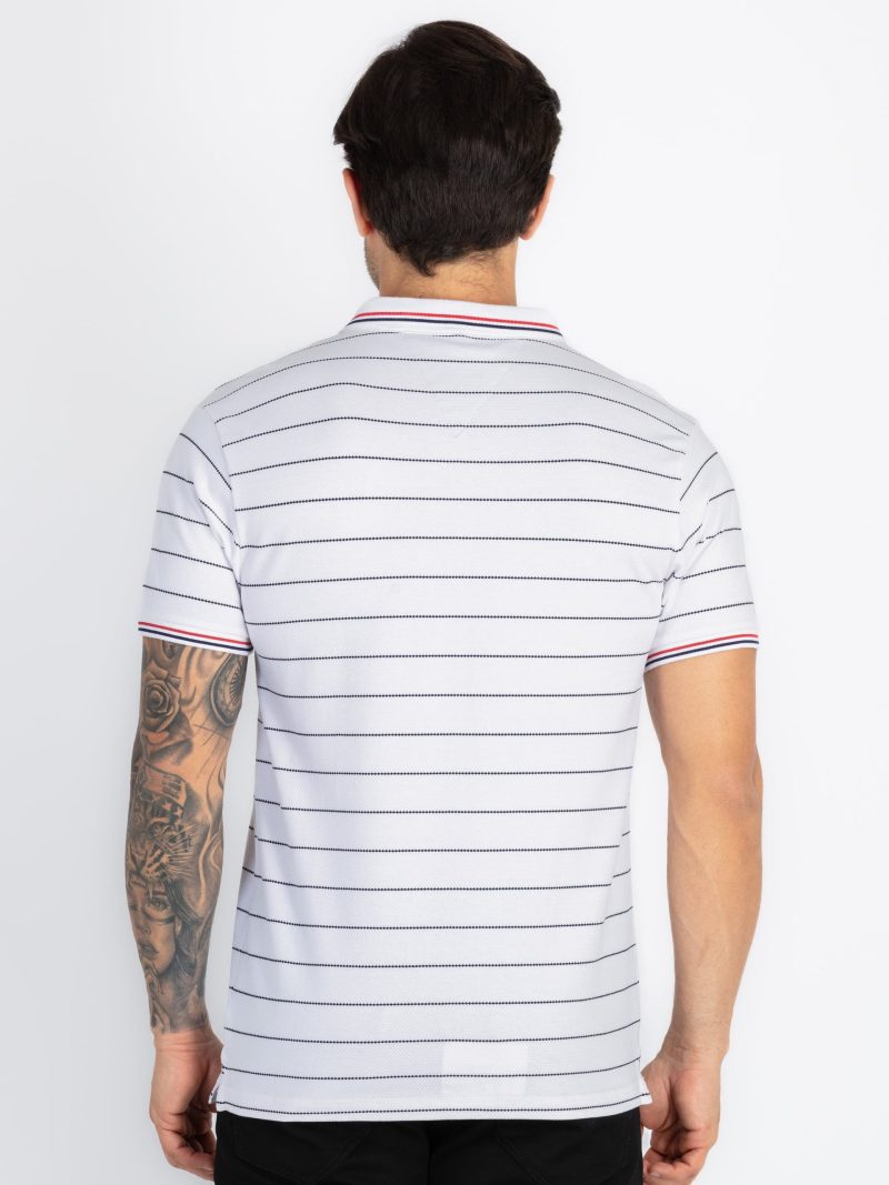 Status Quo Mens Striped Polo T-Shirt