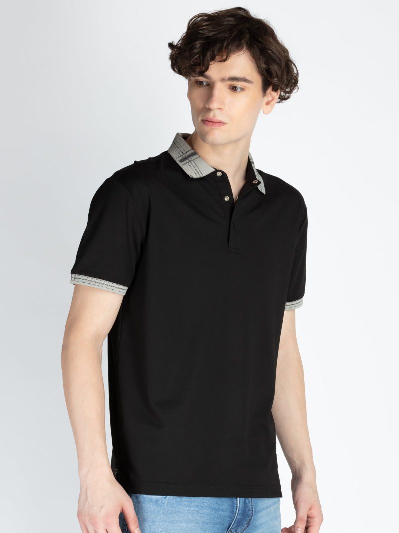 Mens Solid Regular Fit Polo T-Shirt