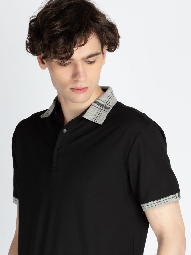 Mens Solid Regular Fit Polo T-Shirt