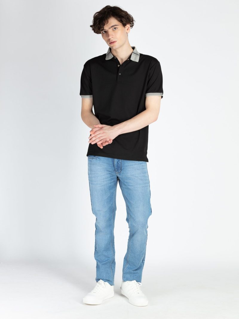 Mens Solid Regular Fit Polo T-Shirt
