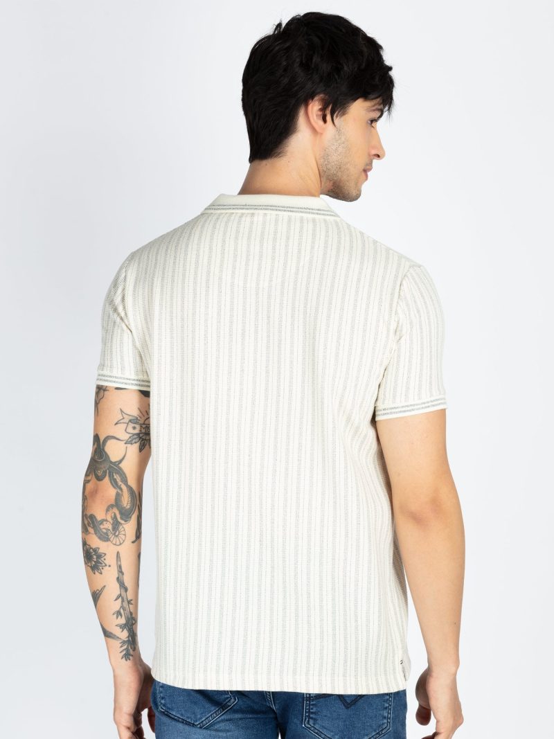 Mens Striped Polo T-Shirt
