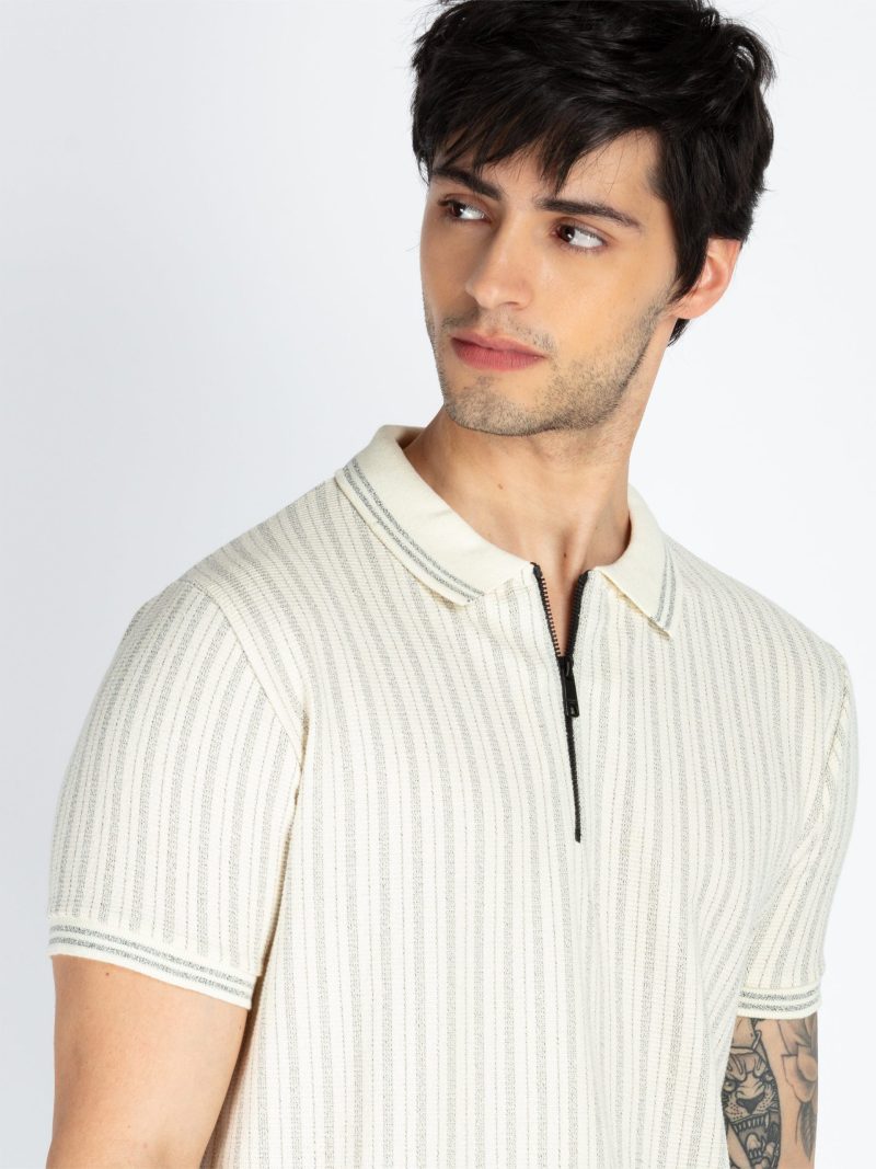 Mens Striped Polo T-Shirt