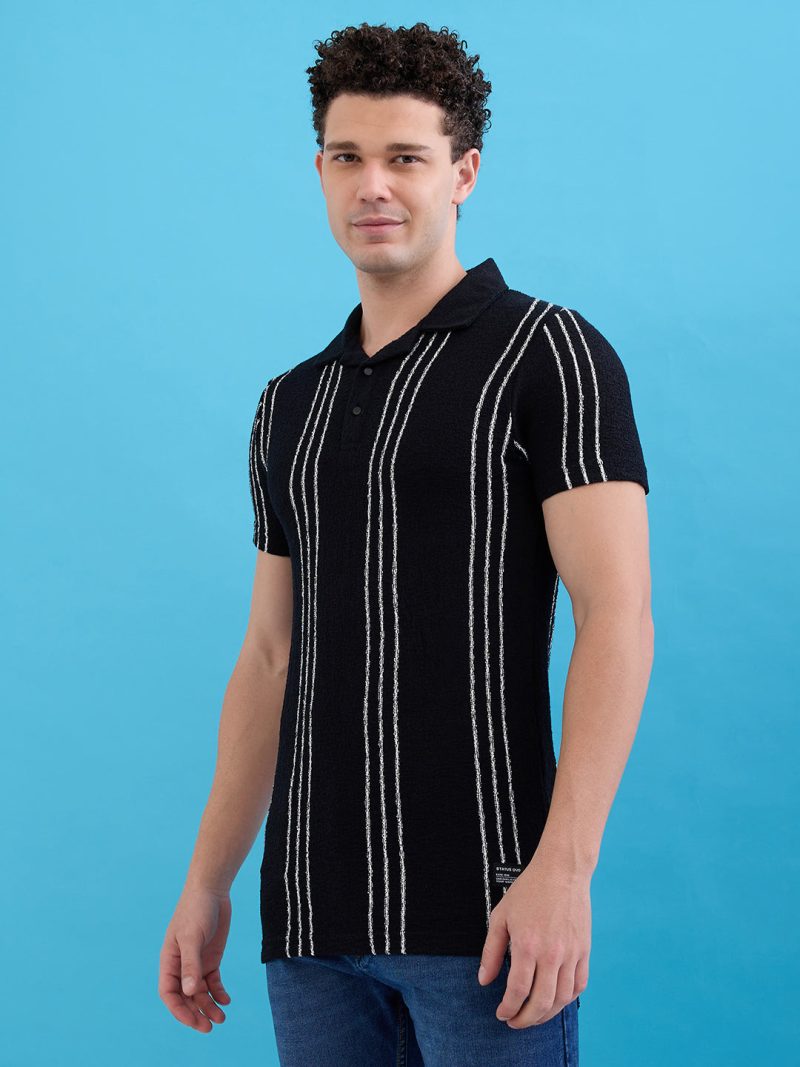 Status Quo Men'S New Basic Solid Slim Fit Polo Tshirt With Tipping Collar
