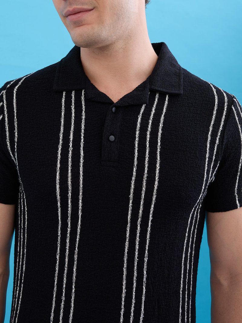 Status Quo Men'S New Basic Solid Slim Fit Polo Tshirt With Tipping Collar