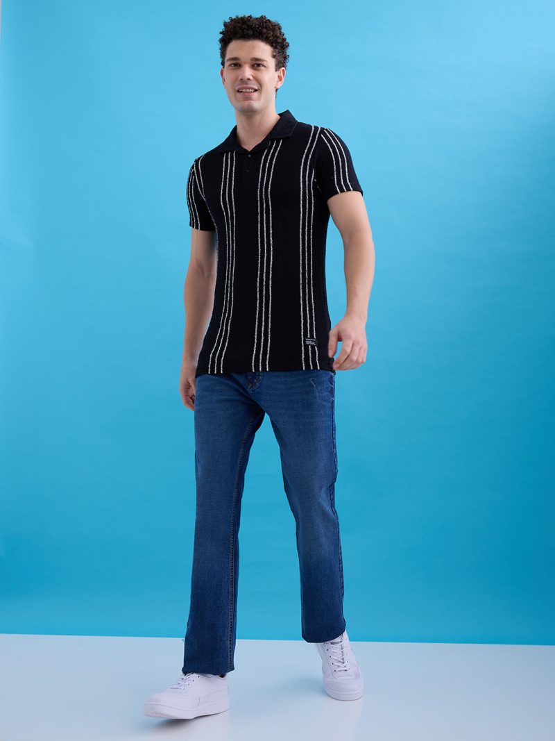 Status Quo Men'S New Basic Solid Slim Fit Polo Tshirt With Tipping Collar