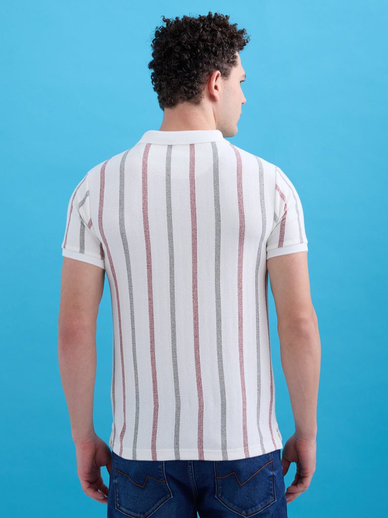 Status Quo Mens Solid Slim Fit Polo T-Shirt With Tipping Collar