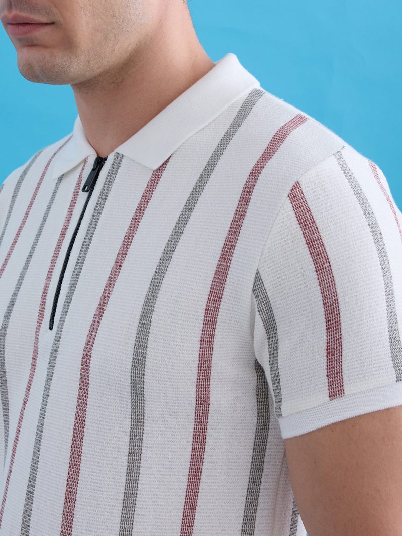 Status Quo Mens Solid Slim Fit Polo T-Shirt With Tipping Collar