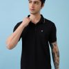 Status Quo Men'S All-Over Solid Polo Collar Half Sleeves Regular Fit Tshirt