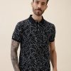 Status Quo Status Quo Men'S Printed Polo Collar Half Sleeves Regular Fit Tshirt