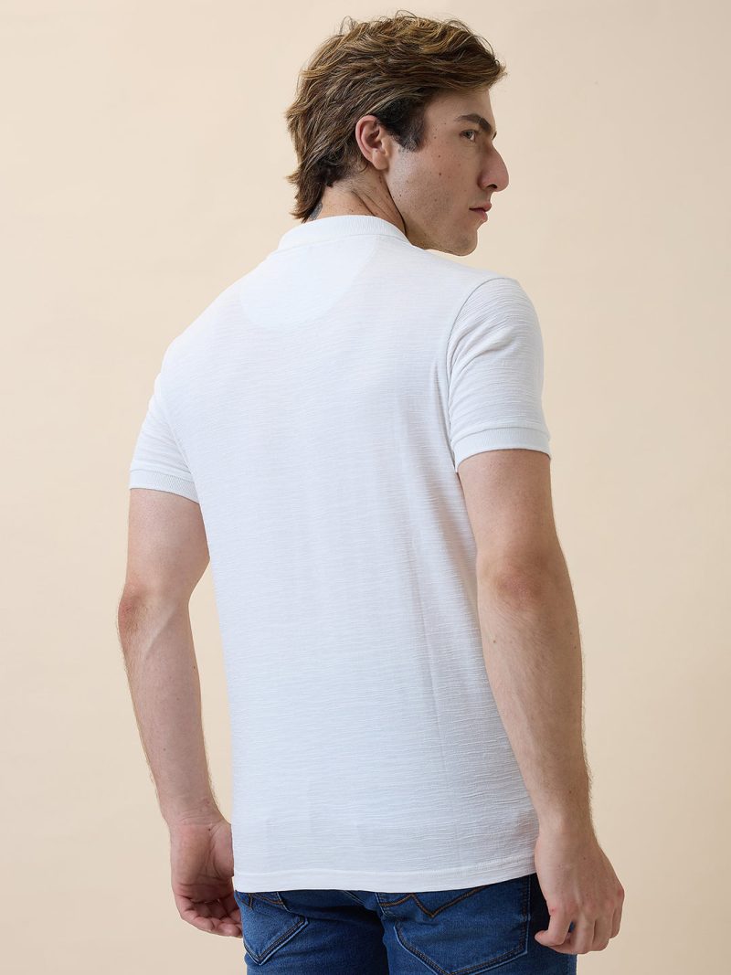 Status Quo Men'S Striped Polo Collar Half Sleeves Regular Fit Tshirt