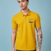 Status Quo Men'S Graphic Printed Polo Collar Short Sleeves Regular Fit Tshirt