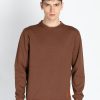 Mens Solid Round Neck Lightweight Sweatshirt