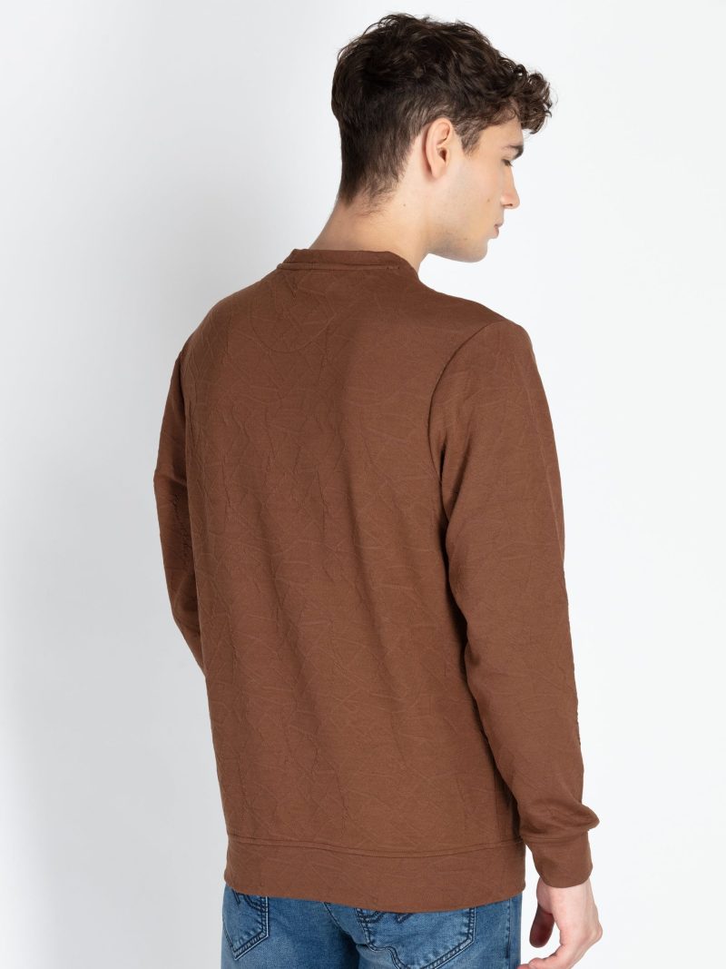 Mens Solid Round Neck Lightweight Sweatshirt