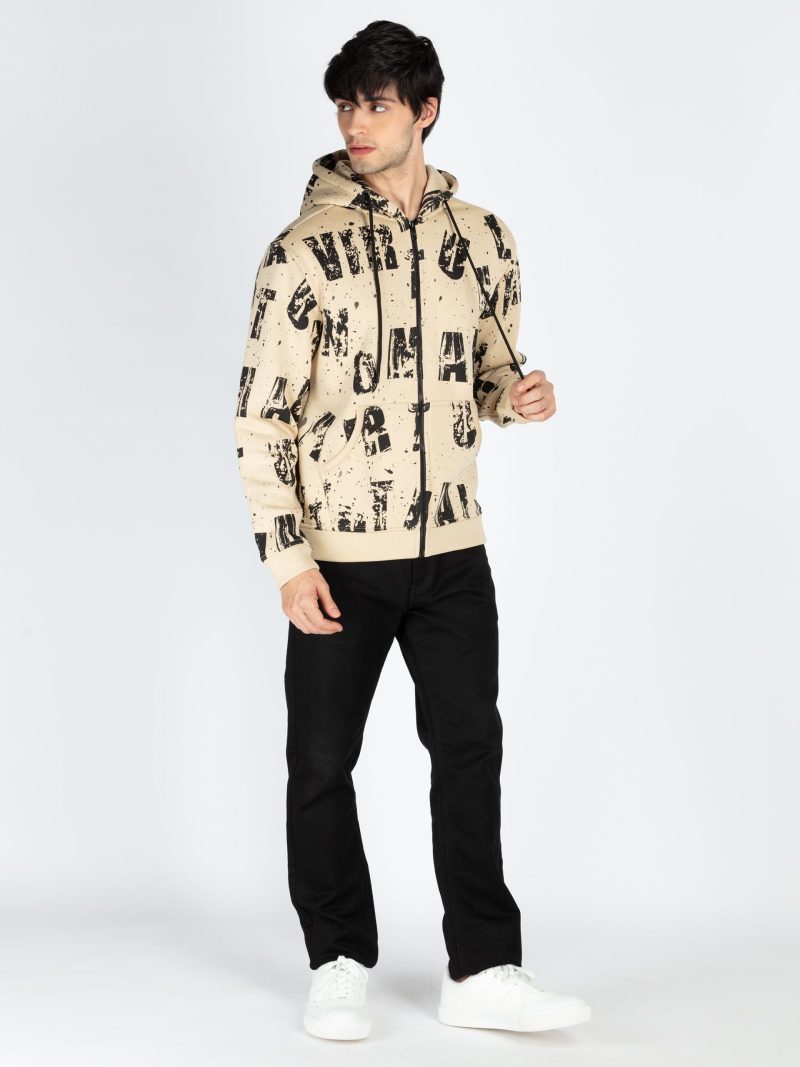 Mens All Over Printed Hooded Sweatshirt