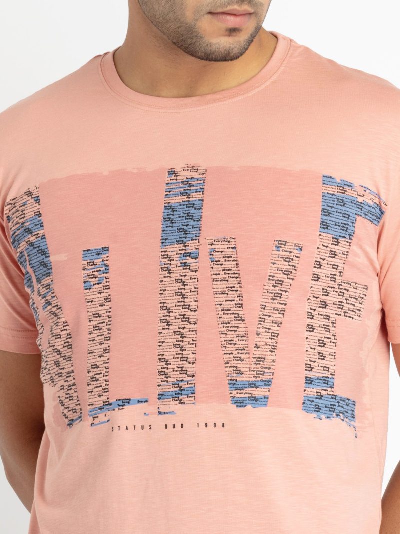 Status Quo Mens Printed Round Neck T-Shirt