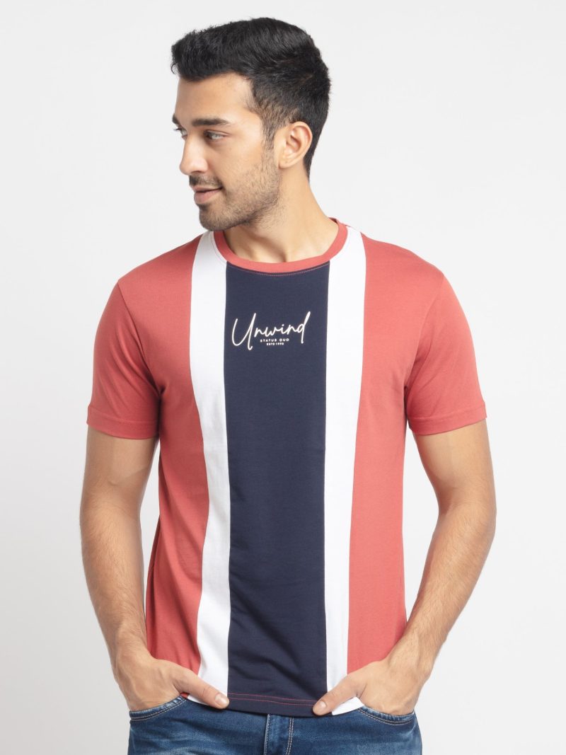 Status Quo Mens Regular Fit Round Neck Printed T-Shirt