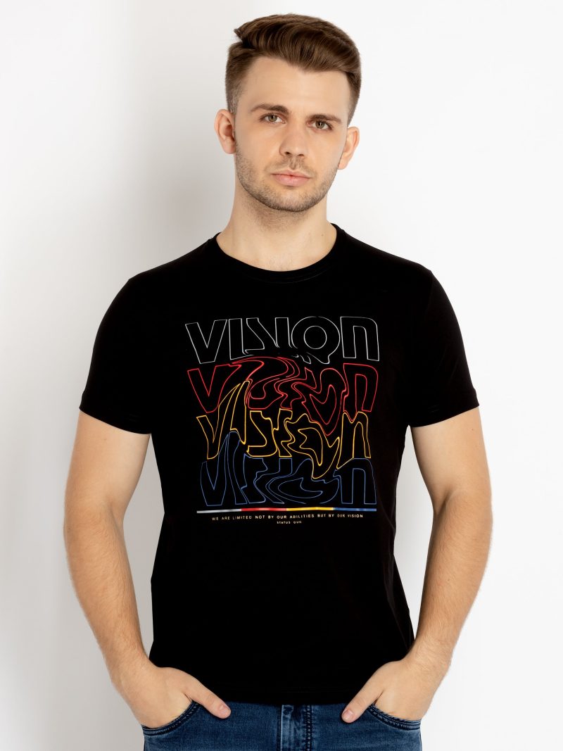 Status Quo Mens Printed Round Neck T-Shirts