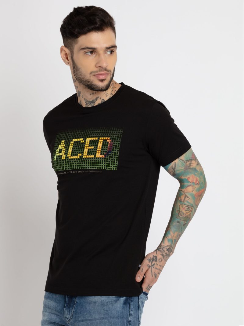 Mens Printed Round Neck T-Shirt