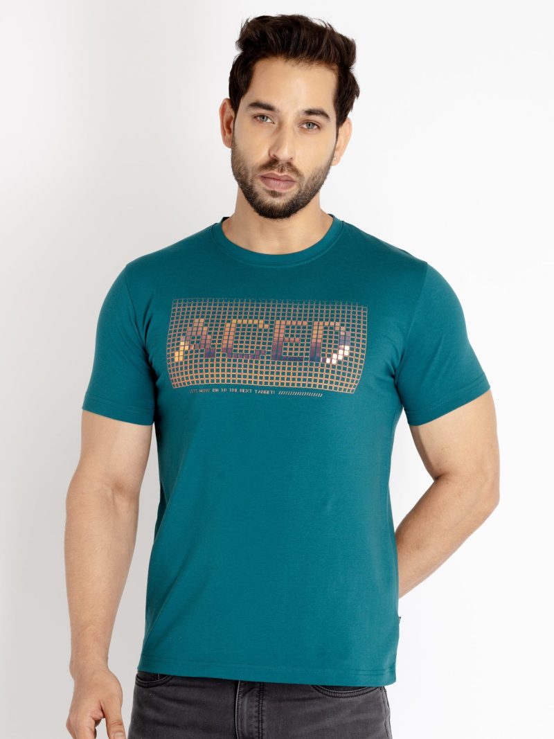Mens Printed Round Neck T-Shirt