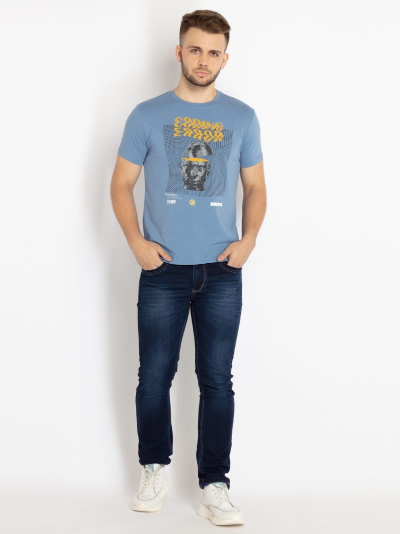 Mens Printed Round Neck T-Shirt