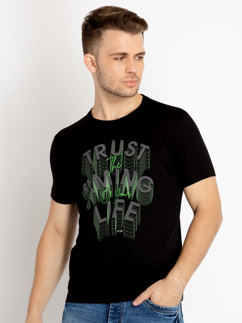 Mens Printed Round Neck T-Shirts