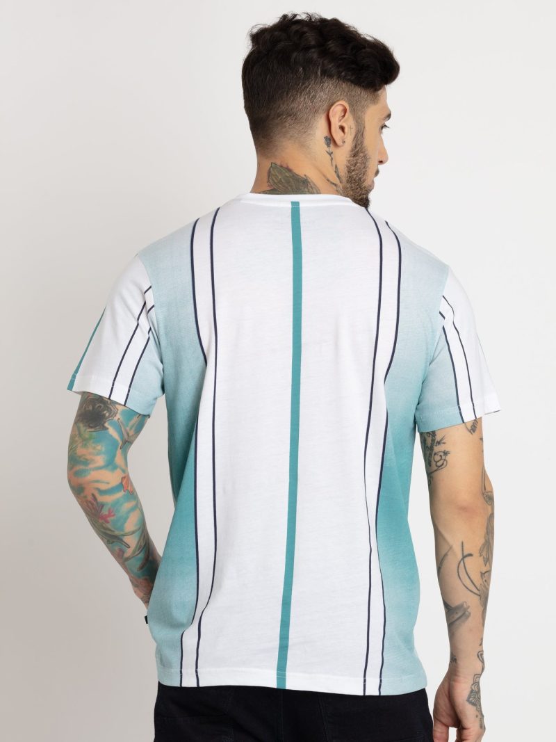 Status Quo Mens Striped Round Neck Tshirt