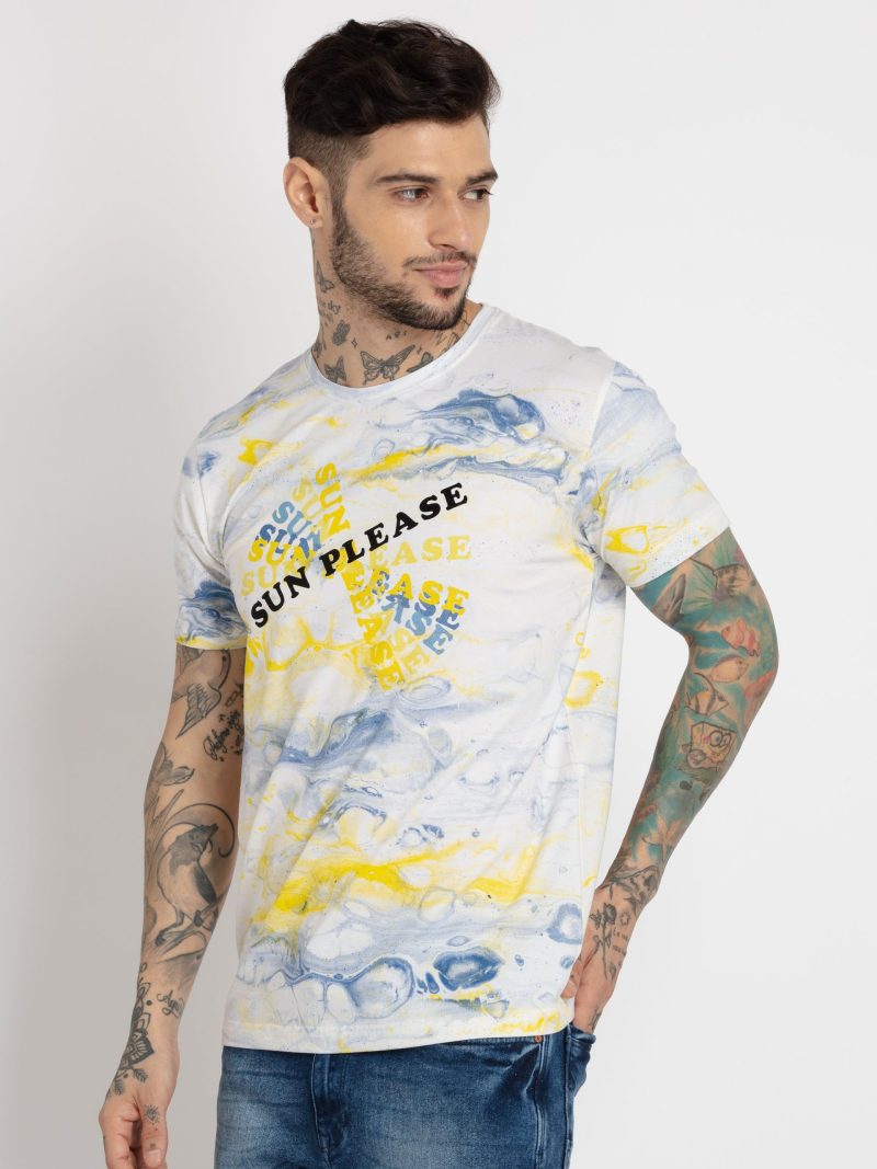 Status Quo Mens All Over Printed Round Neck T-Shirt