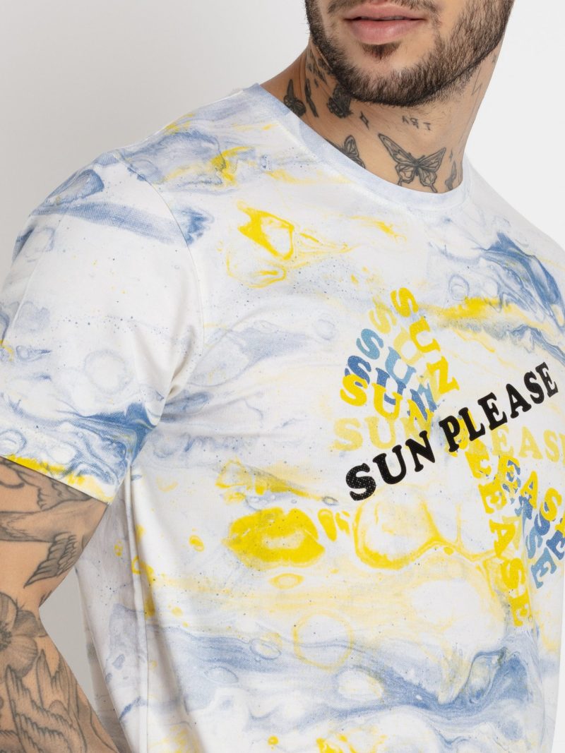 Status Quo Mens All Over Printed Round Neck T-Shirt