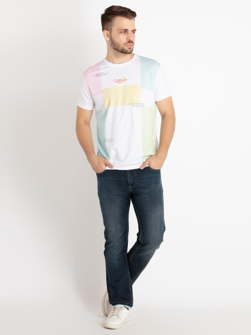 Mens Printed Round Neck T-Shirt