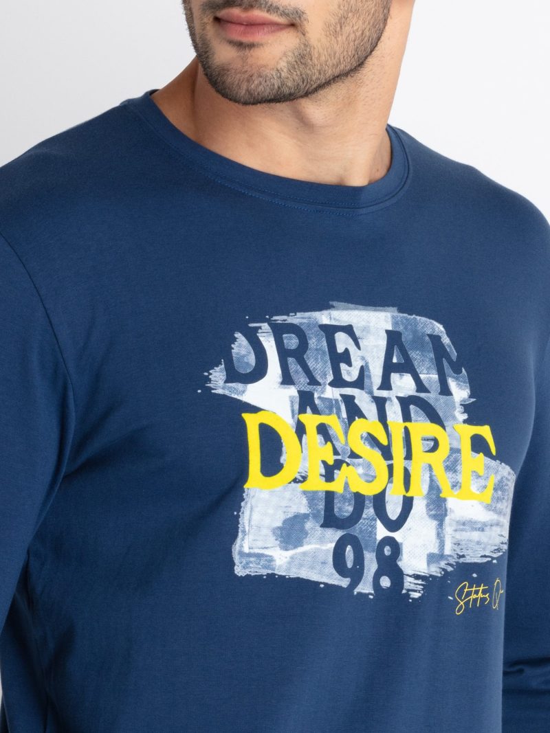 Mens Printed Round Neck T-Shirt