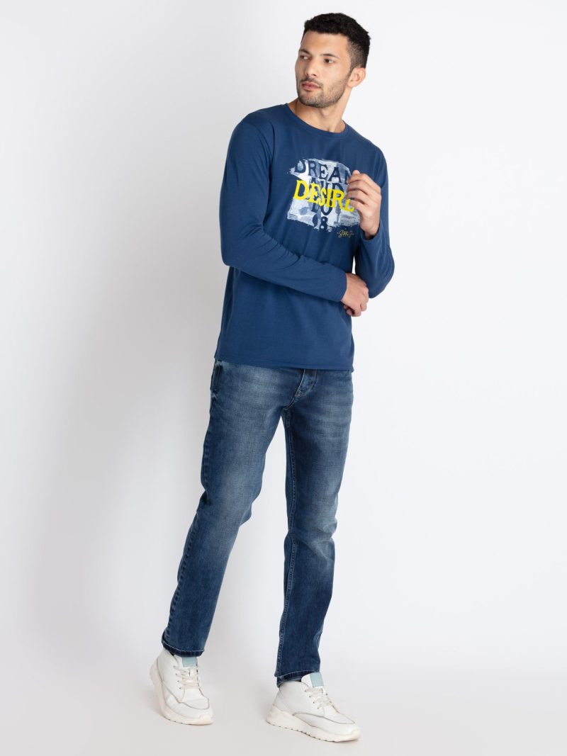 Mens Printed Round Neck T-Shirt