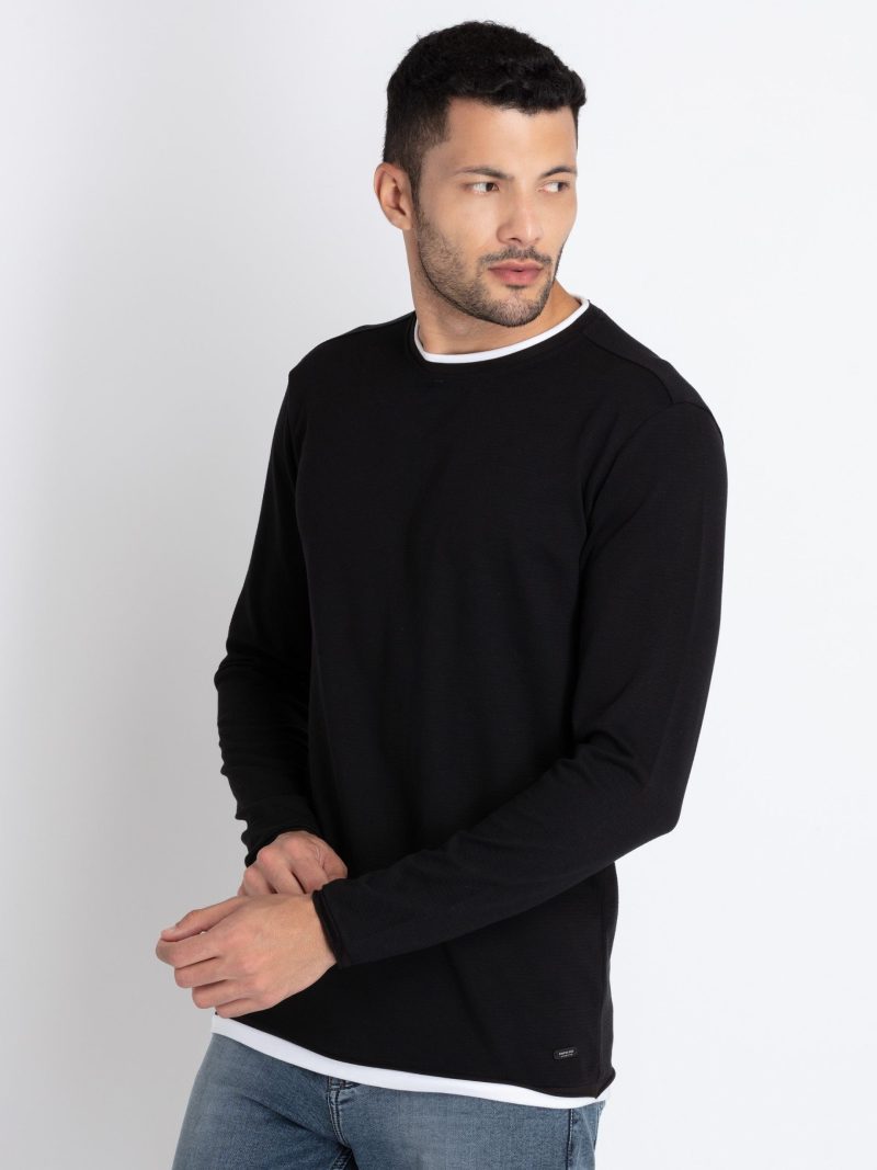 Mens Solid Round Neck T-Shirt