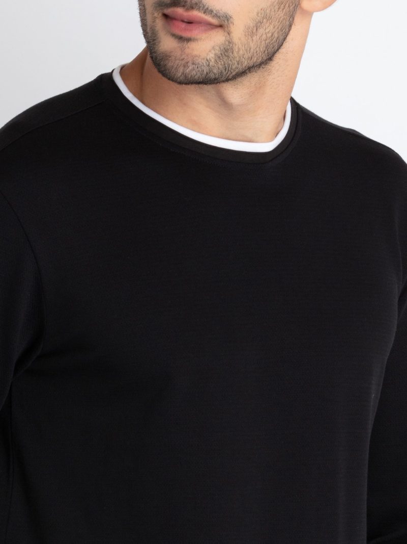 Mens Solid Round Neck T-Shirt