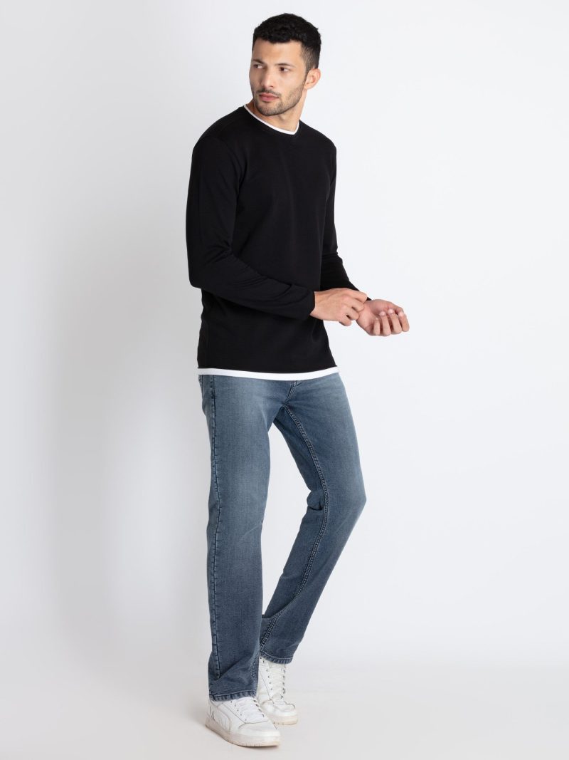 Mens Solid Round Neck T-Shirt