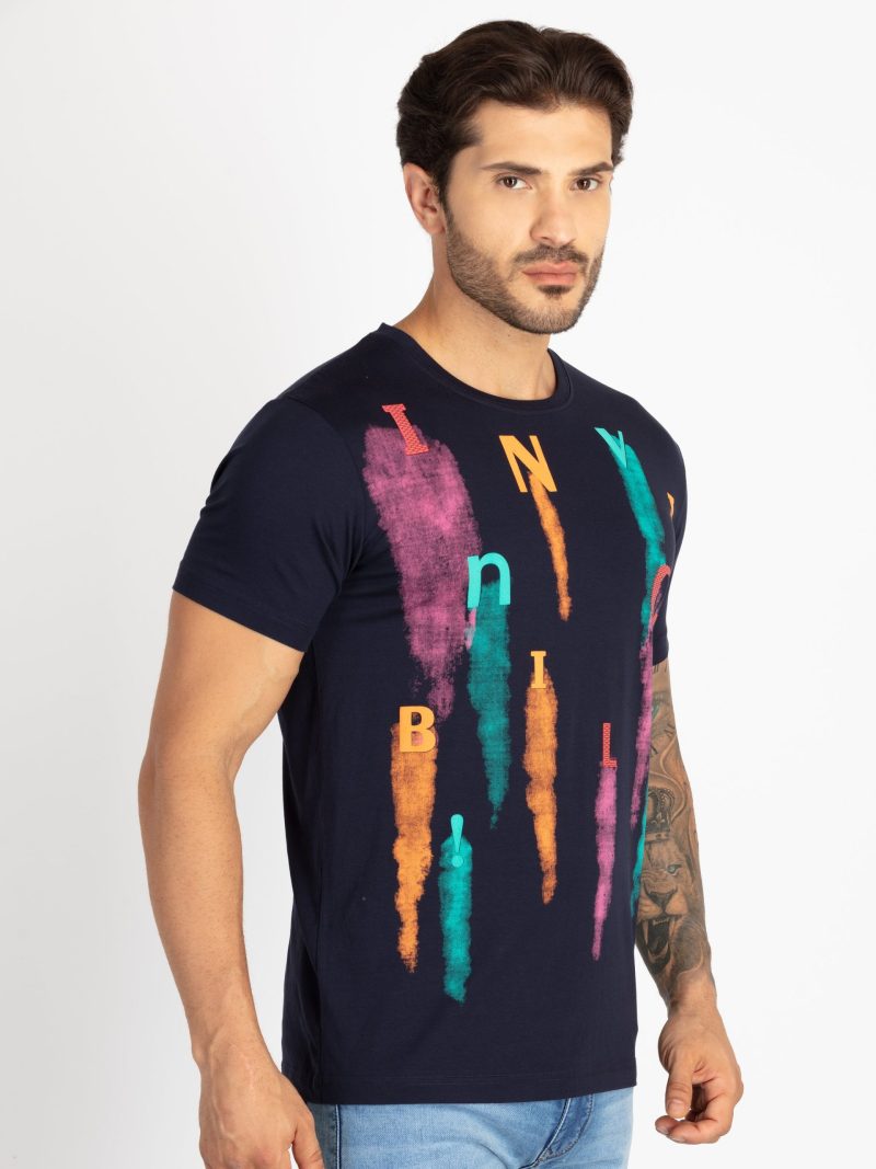 Mens Printed Round Neck T-Shirt