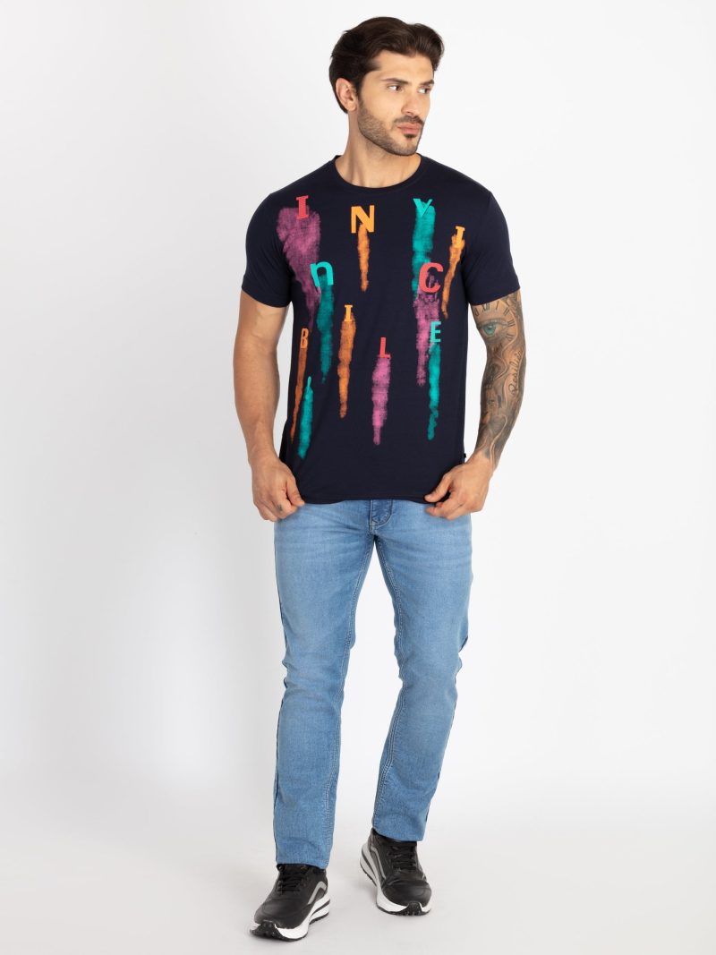 Mens Printed Round Neck T-Shirt