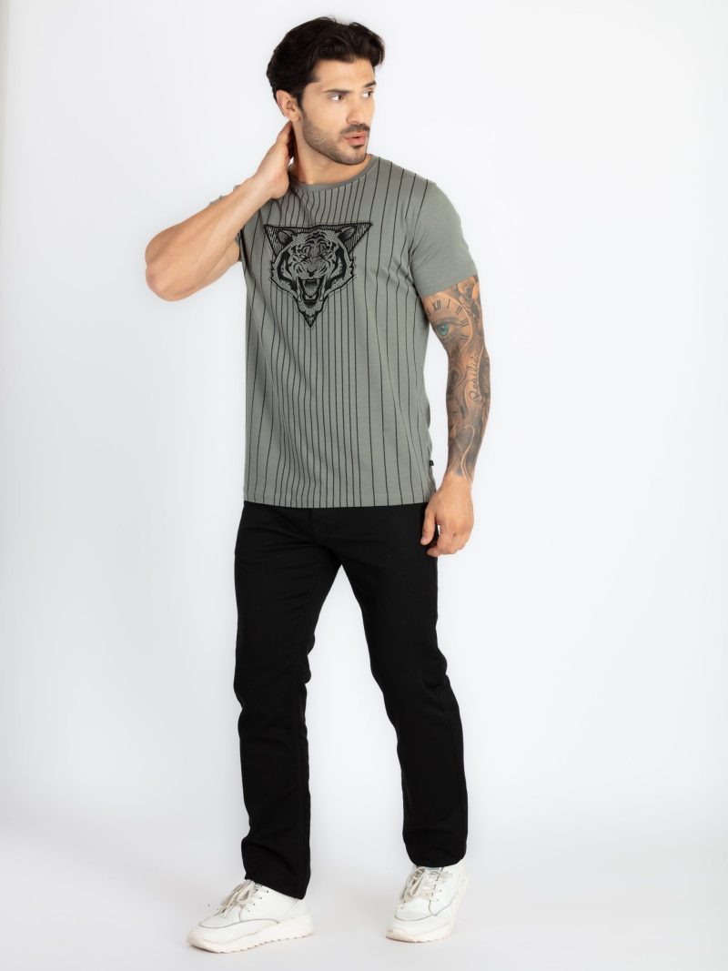 Mens Printed Round Neck T-Shirt