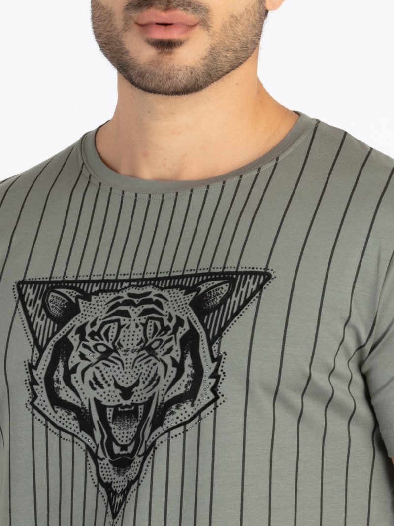 Mens Printed Round Neck T-Shirt