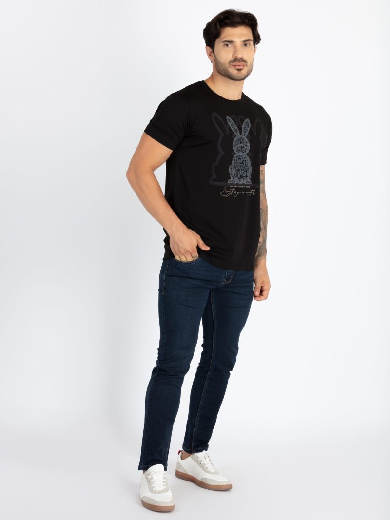Mens Printed Round Neck T-Shirt