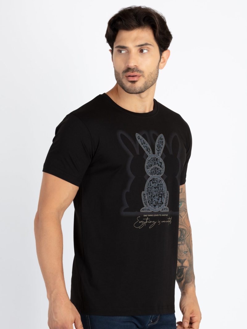 Mens Printed Round Neck T-Shirt