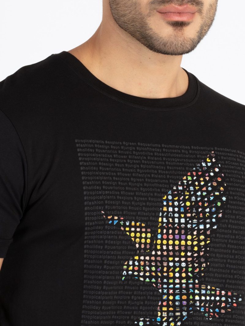 Mens Printed Round Neck T-Shirt