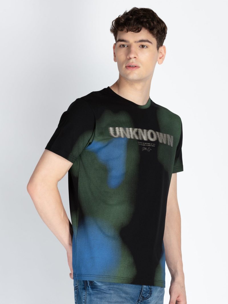 Mens All Over Printed Round Neck T-Shirt