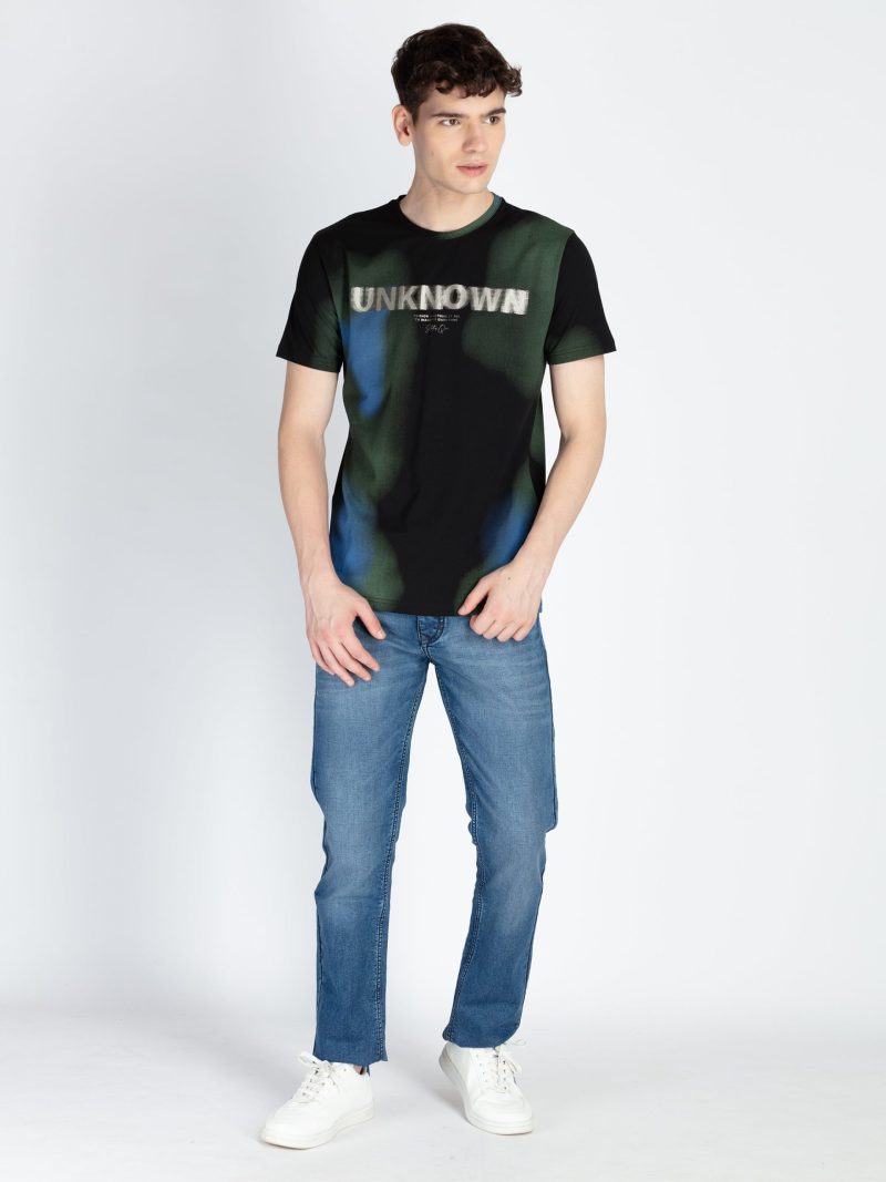 Mens All Over Printed Round Neck T-Shirt