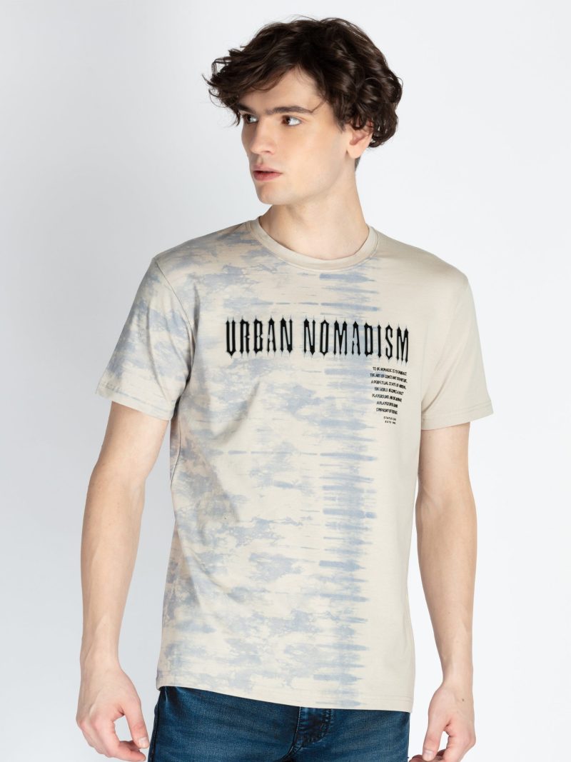 Mens All Over Printed Round Neck T-Shirt