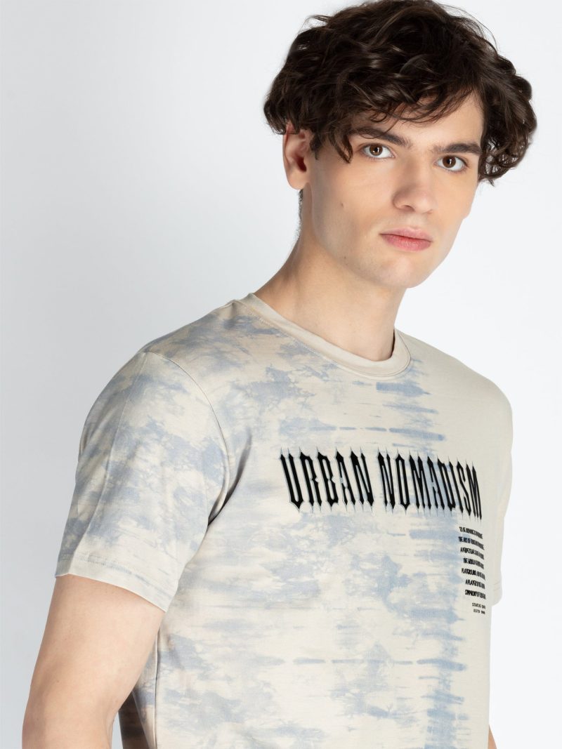 Mens All Over Printed Round Neck T-Shirt