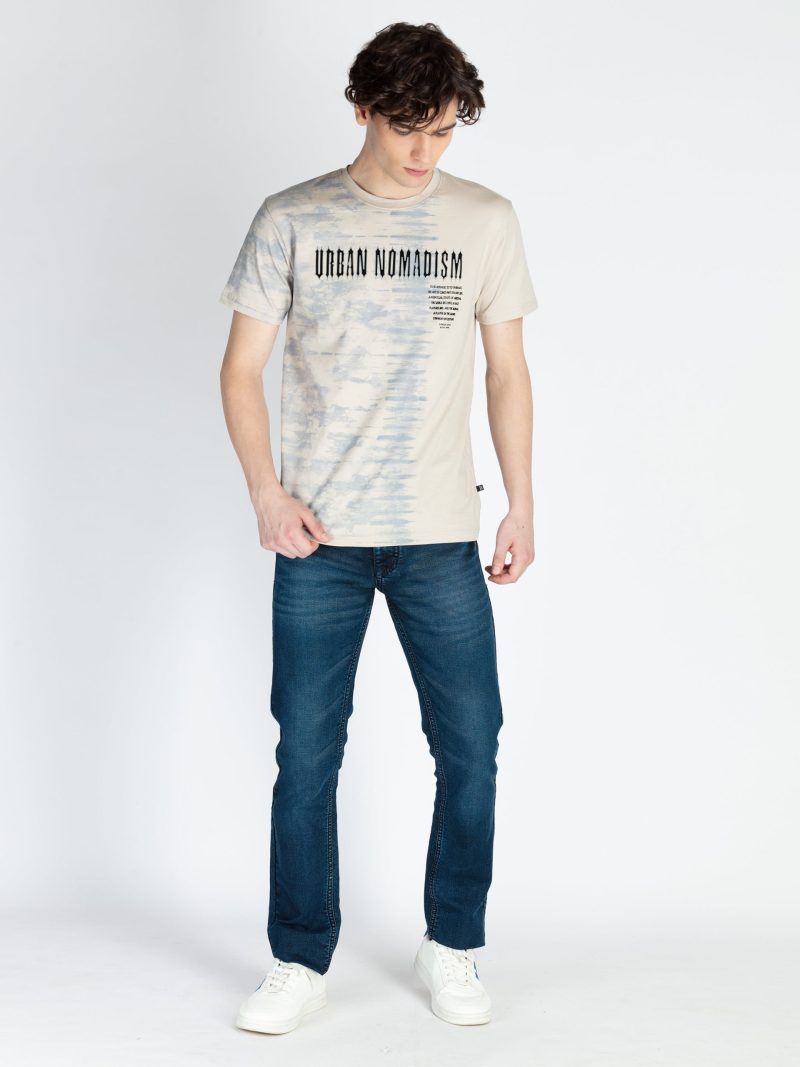 Mens All Over Printed Round Neck T-Shirt