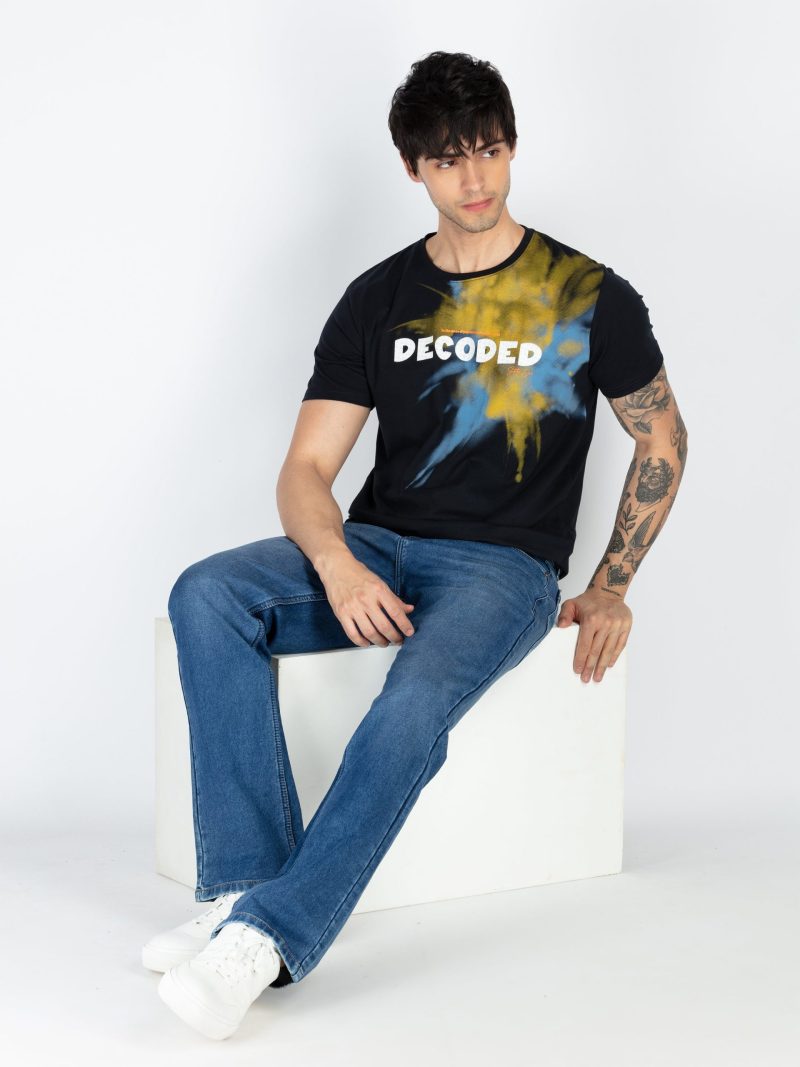Mens Printed Round Neck T-Shirt