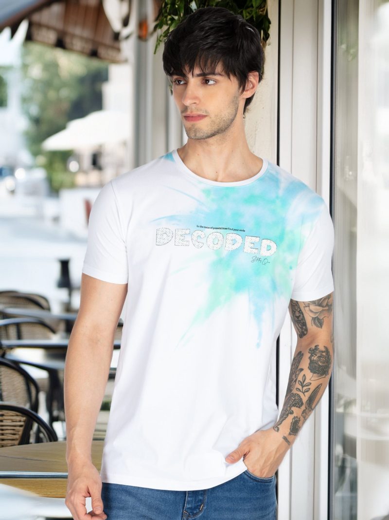 Mens Printed Round Neck T-Shirt