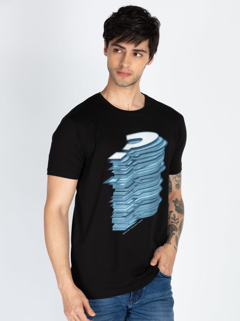Mens Printed Round Neck T-Shirt