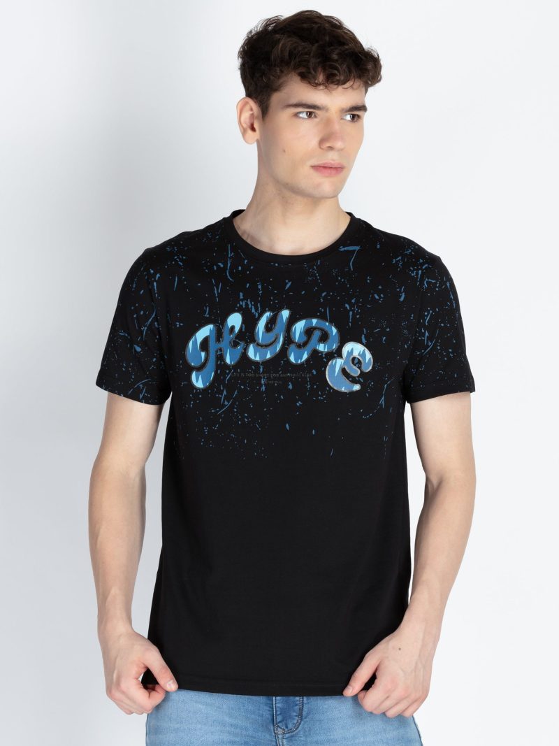 Mens All Over Printed Round Neck T-Shirt